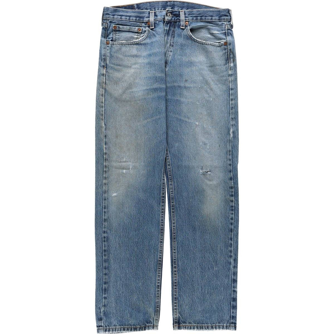 Levi's 505 tapered denim pants for men, size W33 cotton blue type Vintage Second Hand