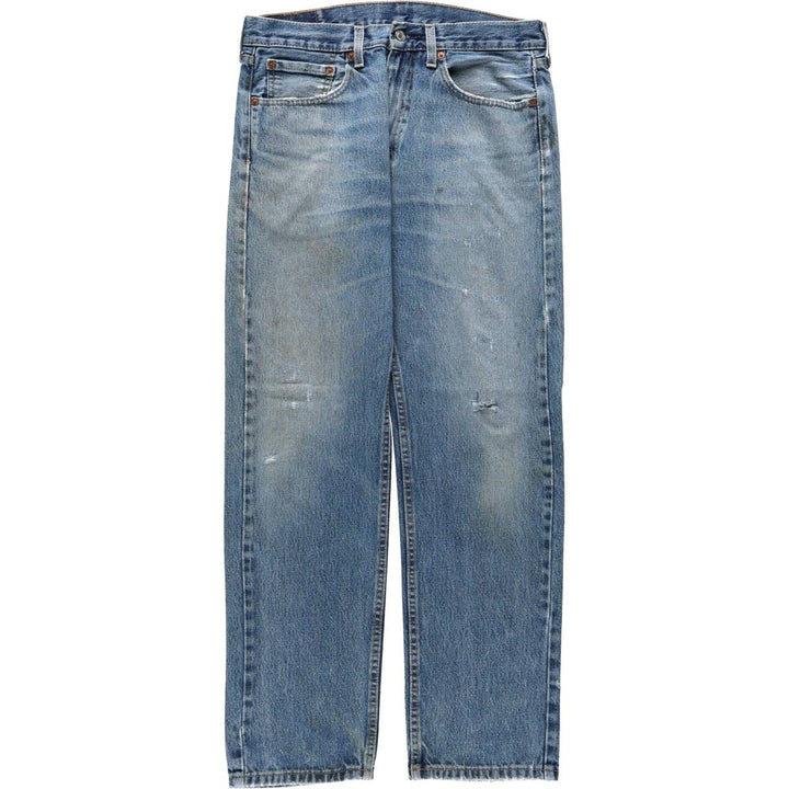 Levi's 505 tapered denim pants for men, size W33 cotton blue type Vintage Second Hand