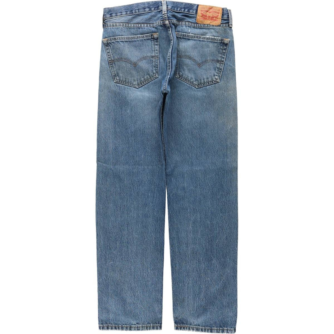 Levi's 505 tapered denim pants for men, size W33 cotton blue type Vintage Second Hand