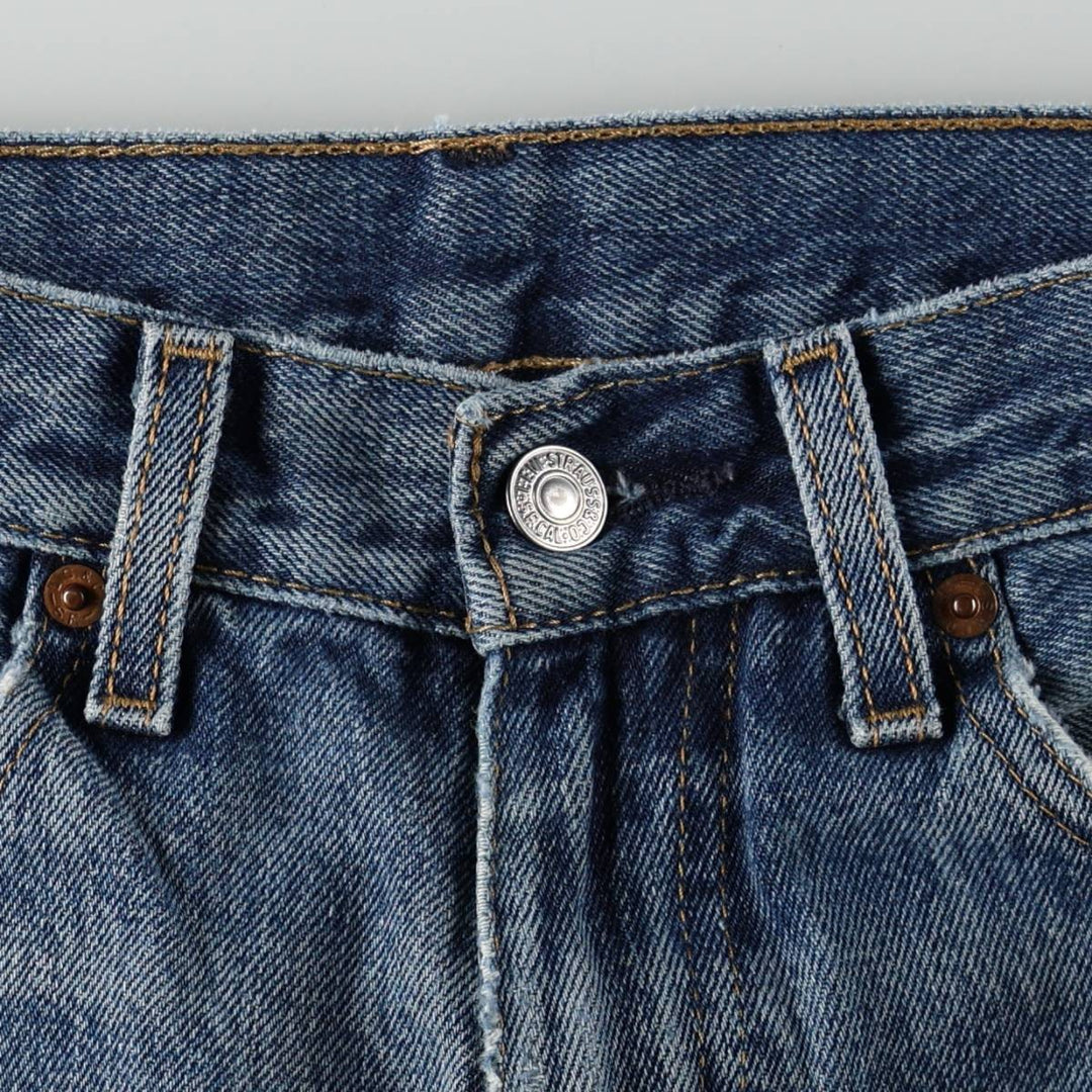 Levi's 505 tapered denim pants for men, size W33 cotton blue type Vintage Second Hand