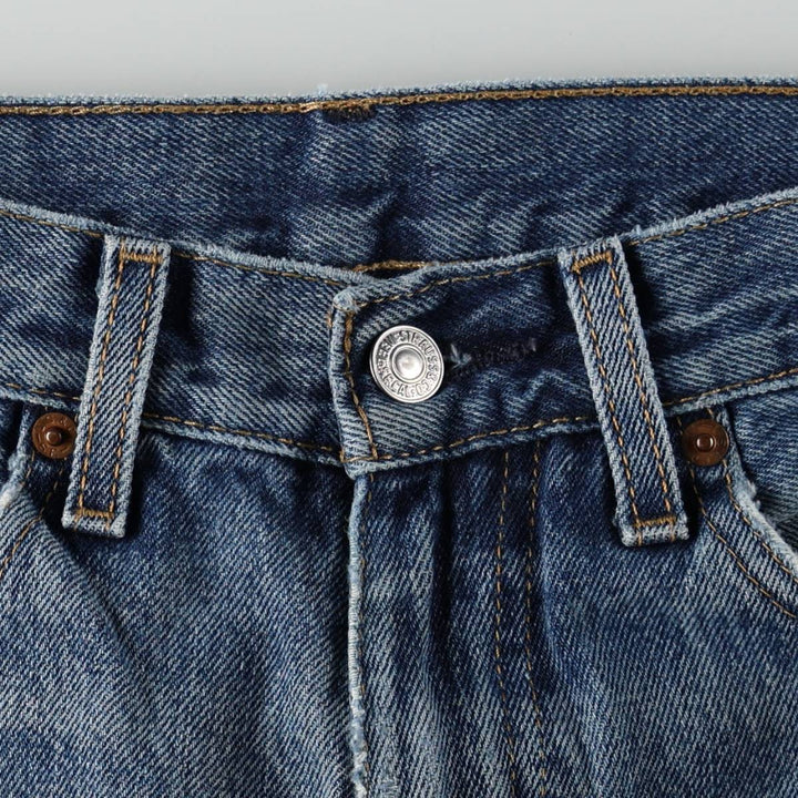 Levi's 505 tapered denim pants for men, size W33 cotton blue type Vintage Second Hand