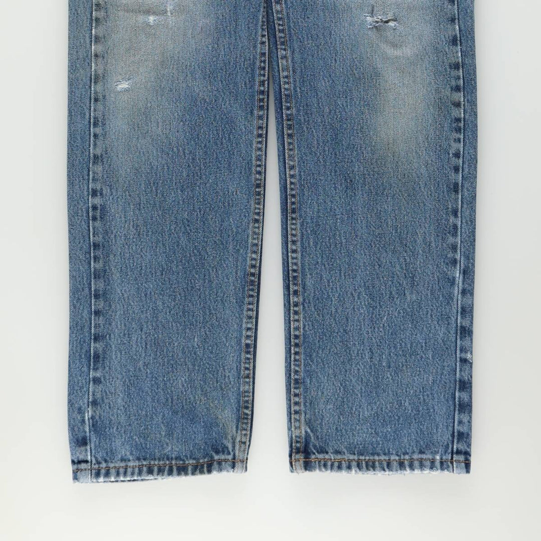 Levi's 505 tapered denim pants for men, size W33 cotton blue type Vintage Second Hand