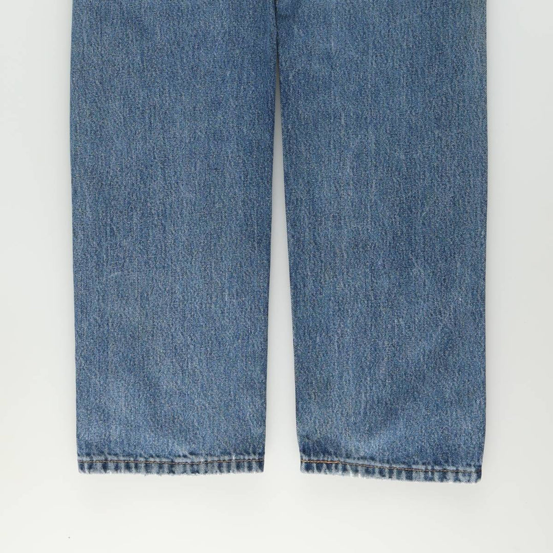 Levi's 505 tapered denim pants for men, size W33 cotton blue type Vintage Second Hand