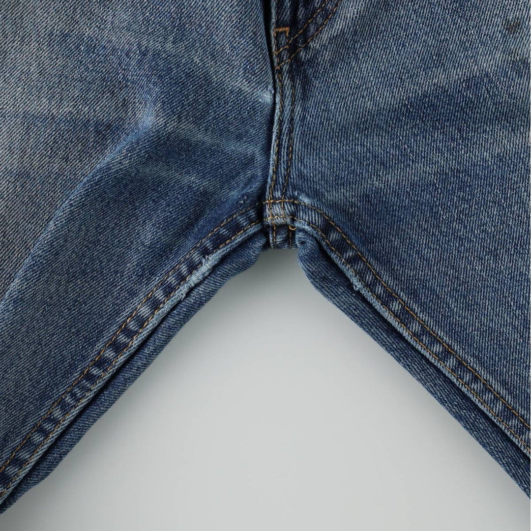Levi's 505 tapered denim pants for men, size W33 cotton blue type Vintage Second Hand