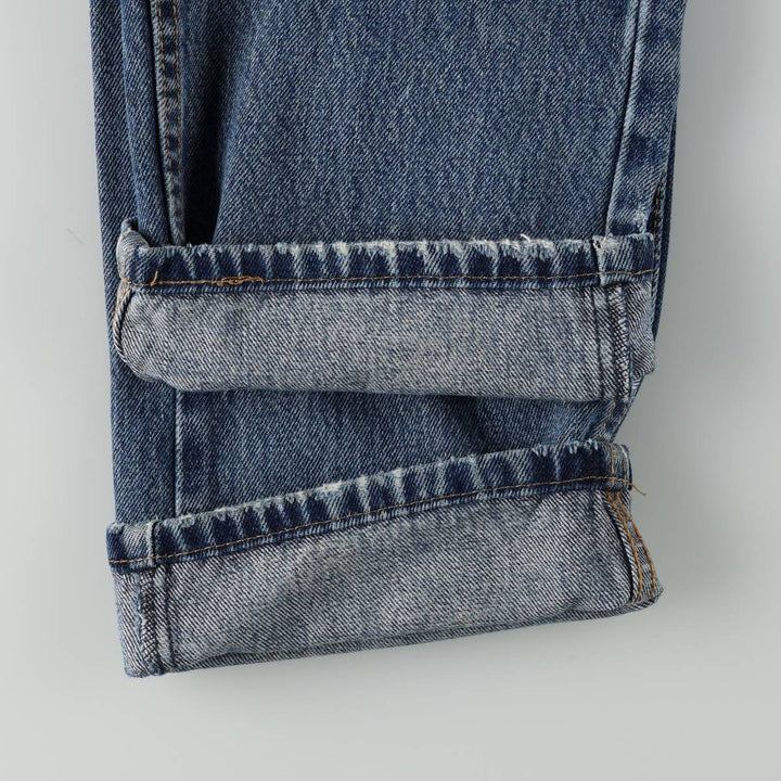 Levi's 505 tapered denim pants for men, size W33 cotton blue type Vintage Second Hand