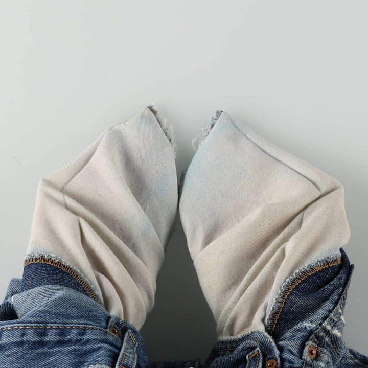 Levi's 505 tapered denim pants for men, size W33 cotton blue type Vintage Second Hand