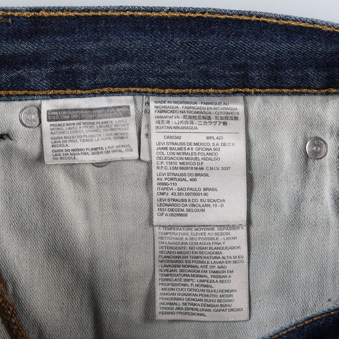 Levi's 505 tapered denim pants for men, equivalent to w35 cotton blue type Vintage Second Hand