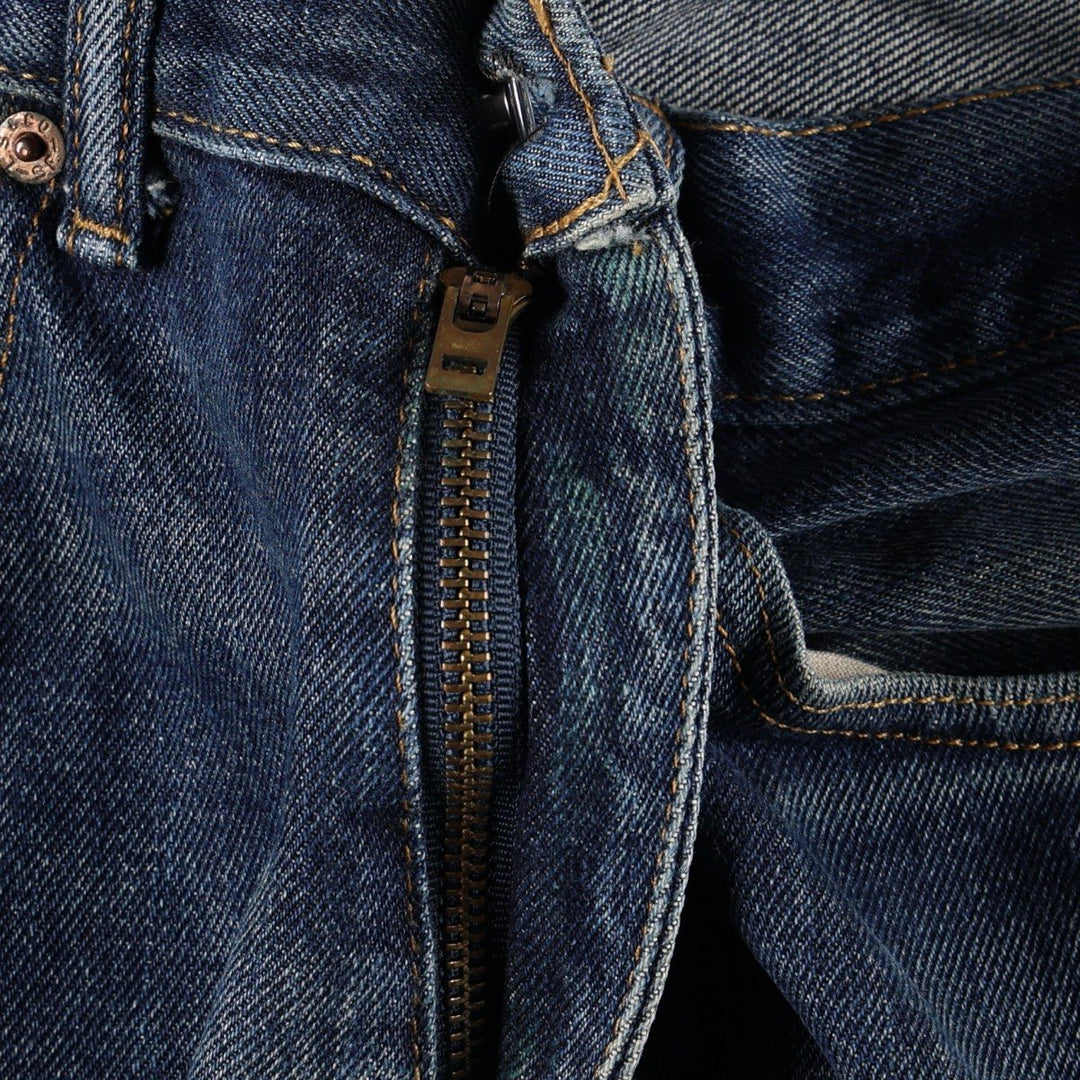 Levi's 505 tapered denim pants for men, equivalent to w35 cotton blue type Vintage Second Hand