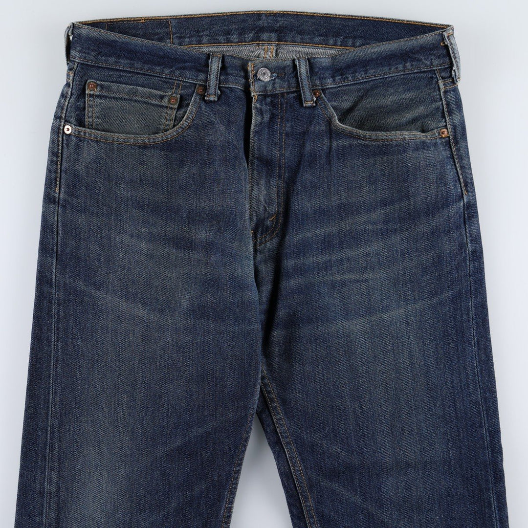 Levi's 505 tapered denim pants for men, equivalent to w35 cotton blue type Vintage Second Hand