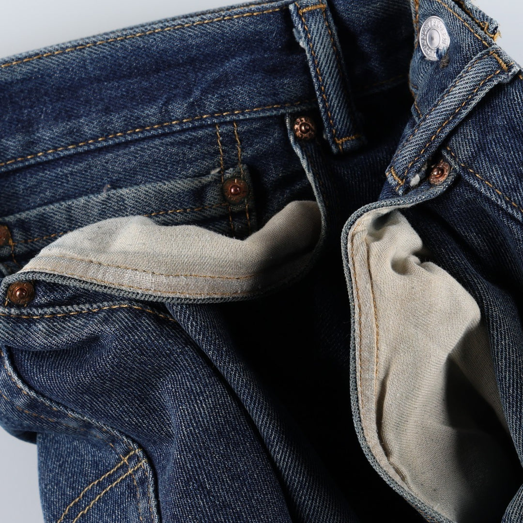 Levi's 505 tapered denim pants for men, equivalent to w35 cotton blue type Vintage Second Hand