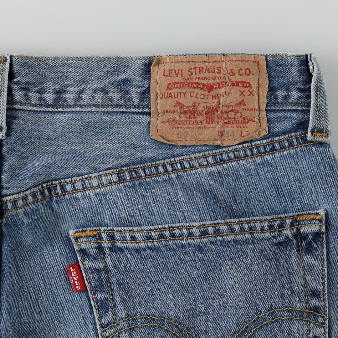 Levi's tapered denim pants, men's size W35 (approx.) unclear blue type Vintage Second Hand