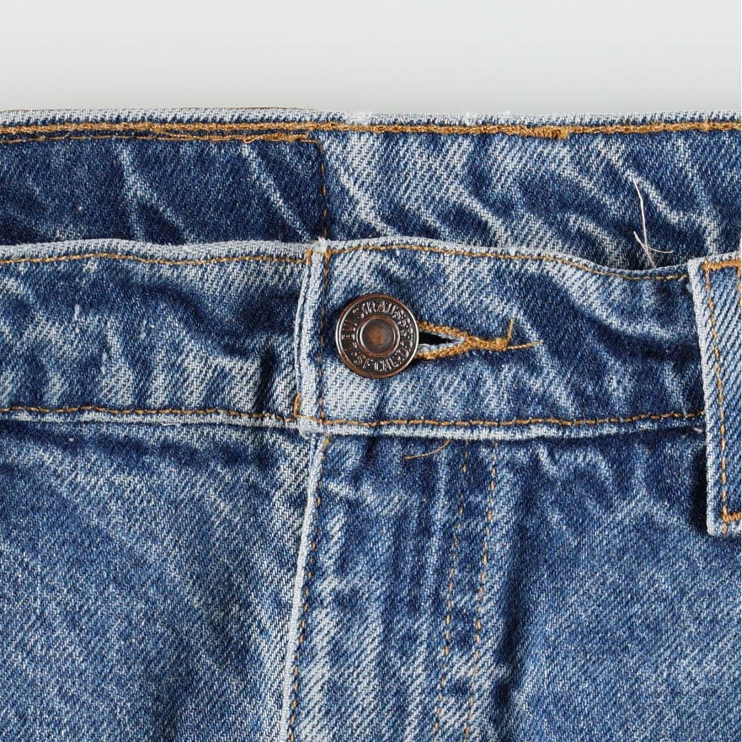 90'S Levi's 505 Regular Fit Straight Leg Orange Tab Tapered Denim Pants, Men's W35 (approx.), Vintage cotton blue type Vintage Second Hand