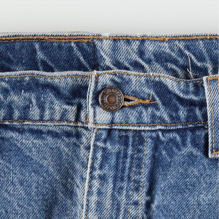 90'S Levi's 505 Regular Fit Straight Leg Orange Tab Tapered Denim Pants, Men's W35 (approx.), Vintage cotton blue type Vintage Second Hand