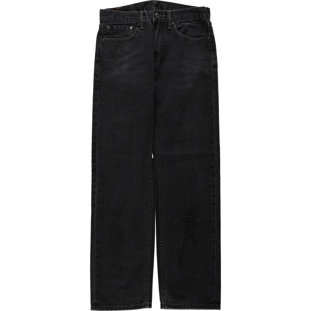 Levi's 00505-0260 Black Denim Tapered Denim Pants, Men's Size W31 (approx.) cotton black type Vintage Second Hand