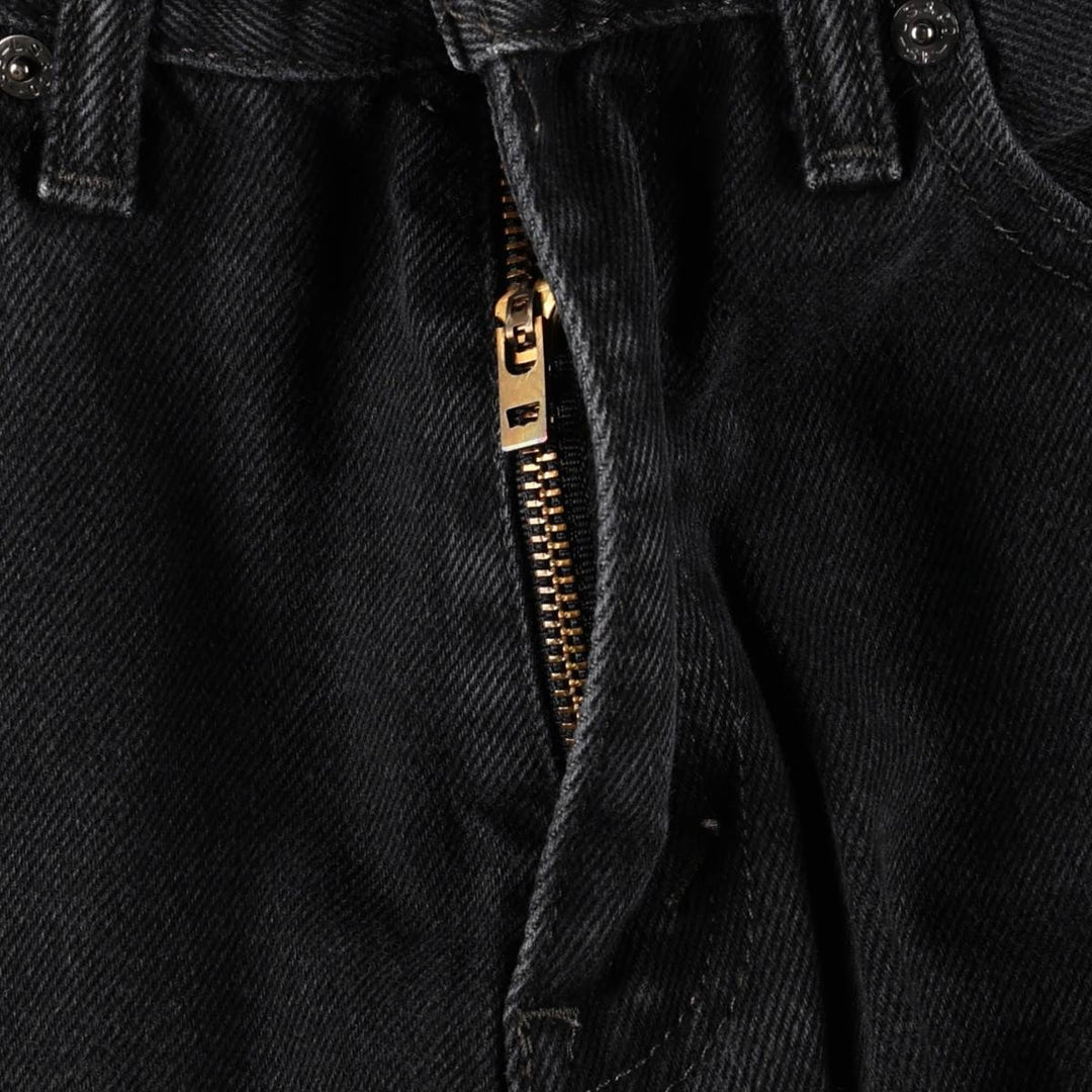 Levi's 00505-0260 Black Denim Tapered Denim Pants, Men's Size W31 (approx.) cotton black type Vintage Second Hand