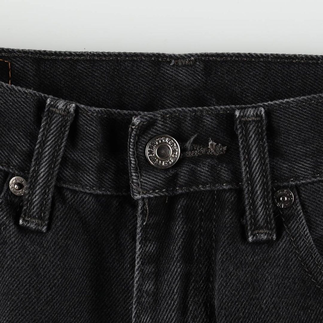 Levi's 00505-0260 Black Denim Tapered Denim Pants, Men's Size W31 (approx.) cotton black type Vintage Second Hand