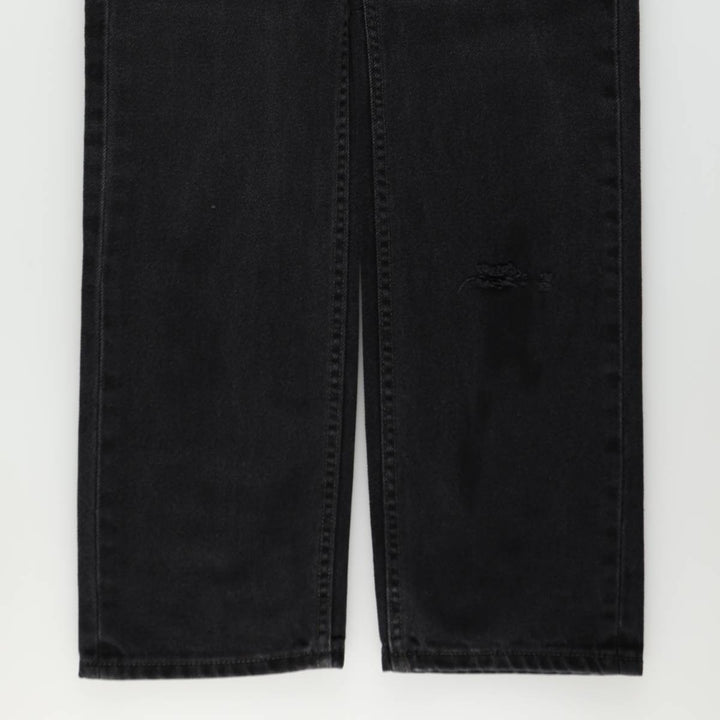 Levi's 00505-0260 Black Denim Tapered Denim Pants, Men's Size W31 (approx.) cotton black type Vintage Second Hand