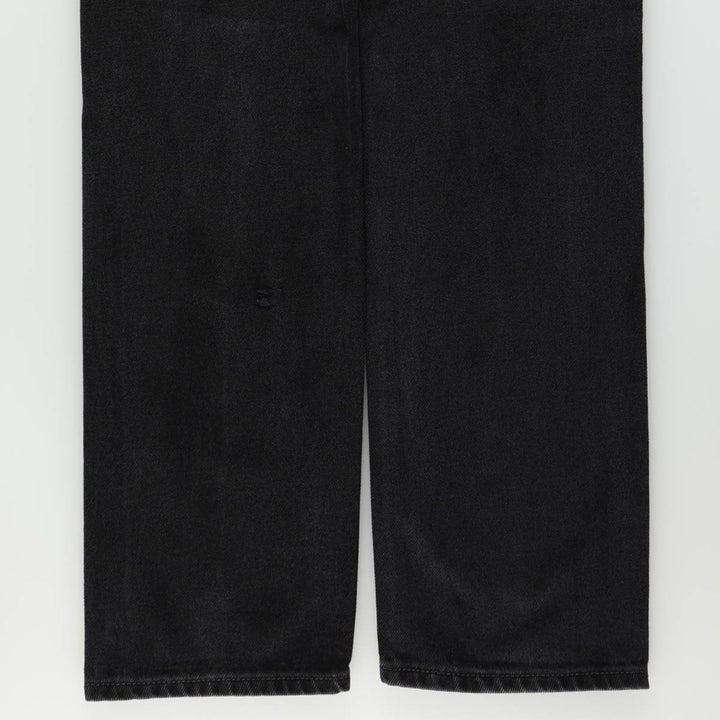 Levi's 00505-0260 Black Denim Tapered Denim Pants, Men's Size W31 (approx.) cotton black type Vintage Second Hand