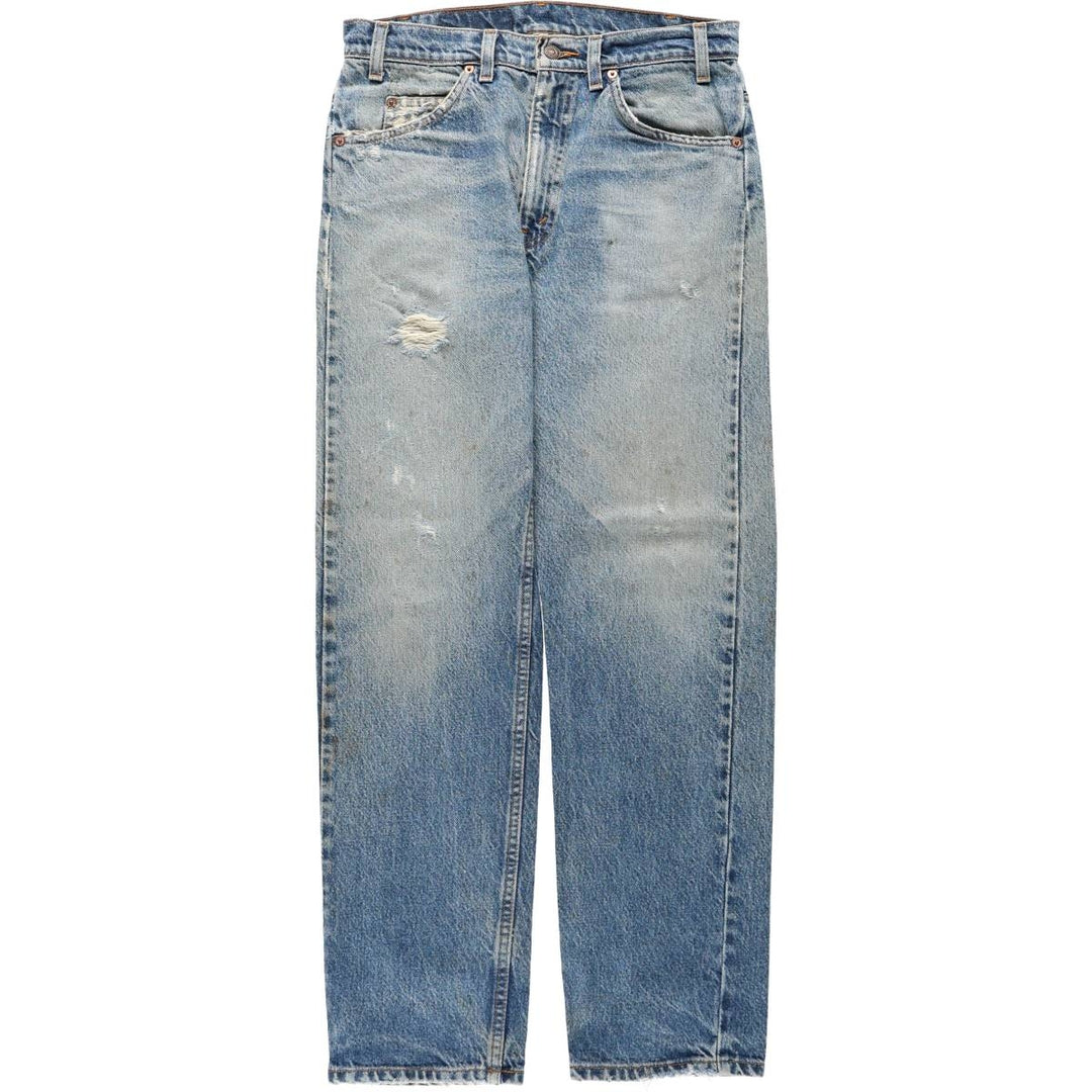 90'S Levi's 505 REGULAR FIT STRAIGHT LEG Orange Tab Tapered Denim Pants Men's W32 Vintage cotton blue type Vintage Second Hand