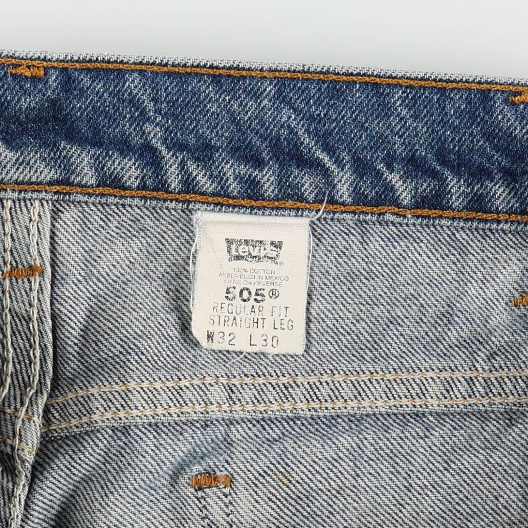 90'S Levi's 505 REGULAR FIT STRAIGHT LEG Orange Tab Tapered Denim Pants Men's W32 Vintage cotton blue type Vintage Second Hand