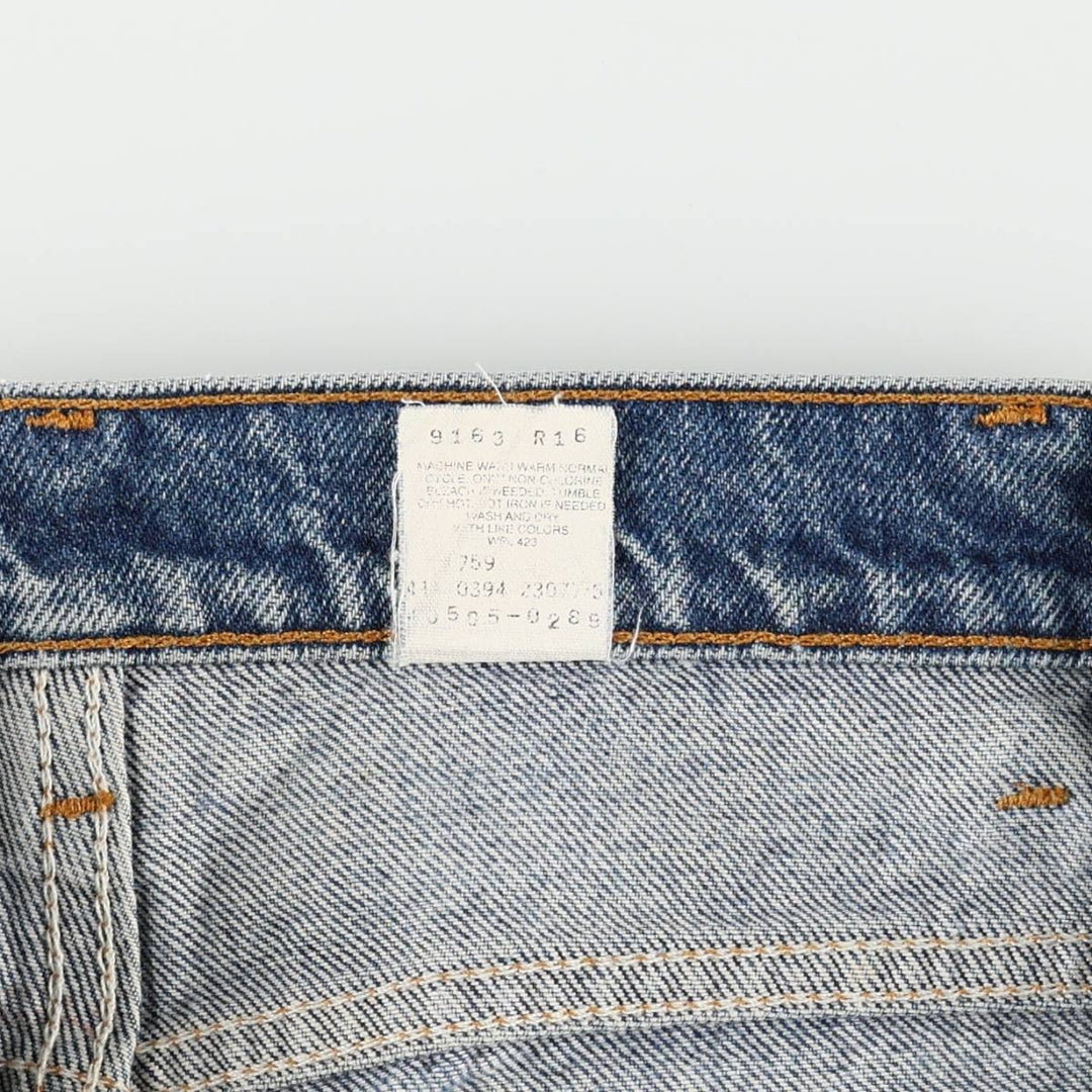 90'S Levi's 505 REGULAR FIT STRAIGHT LEG Orange Tab Tapered Denim Pants Men's W32 Vintage cotton blue type Vintage Second Hand