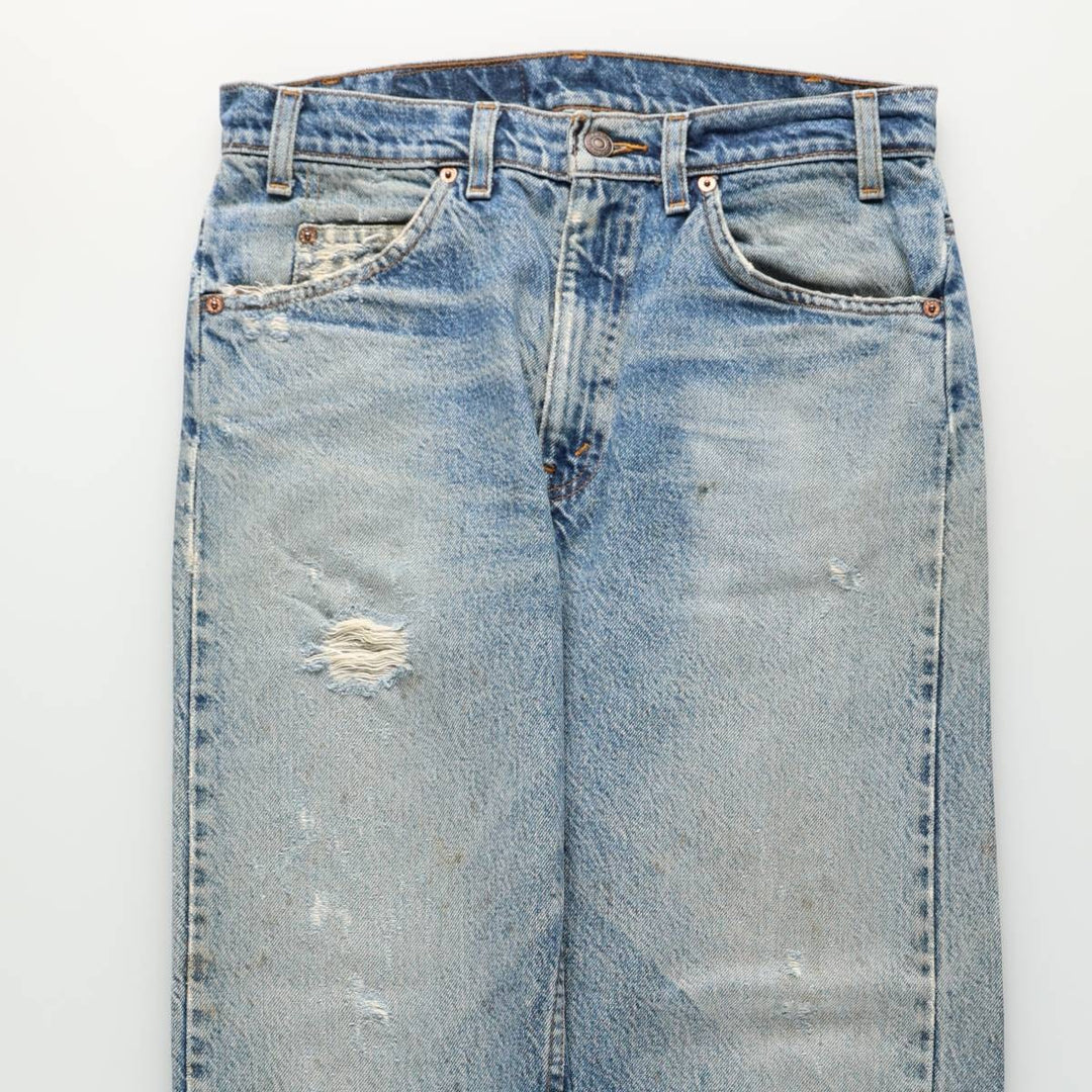 90'S Levi's 505 REGULAR FIT STRAIGHT LEG Orange Tab Tapered Denim Pants Men's W32 Vintage cotton blue type Vintage Second Hand