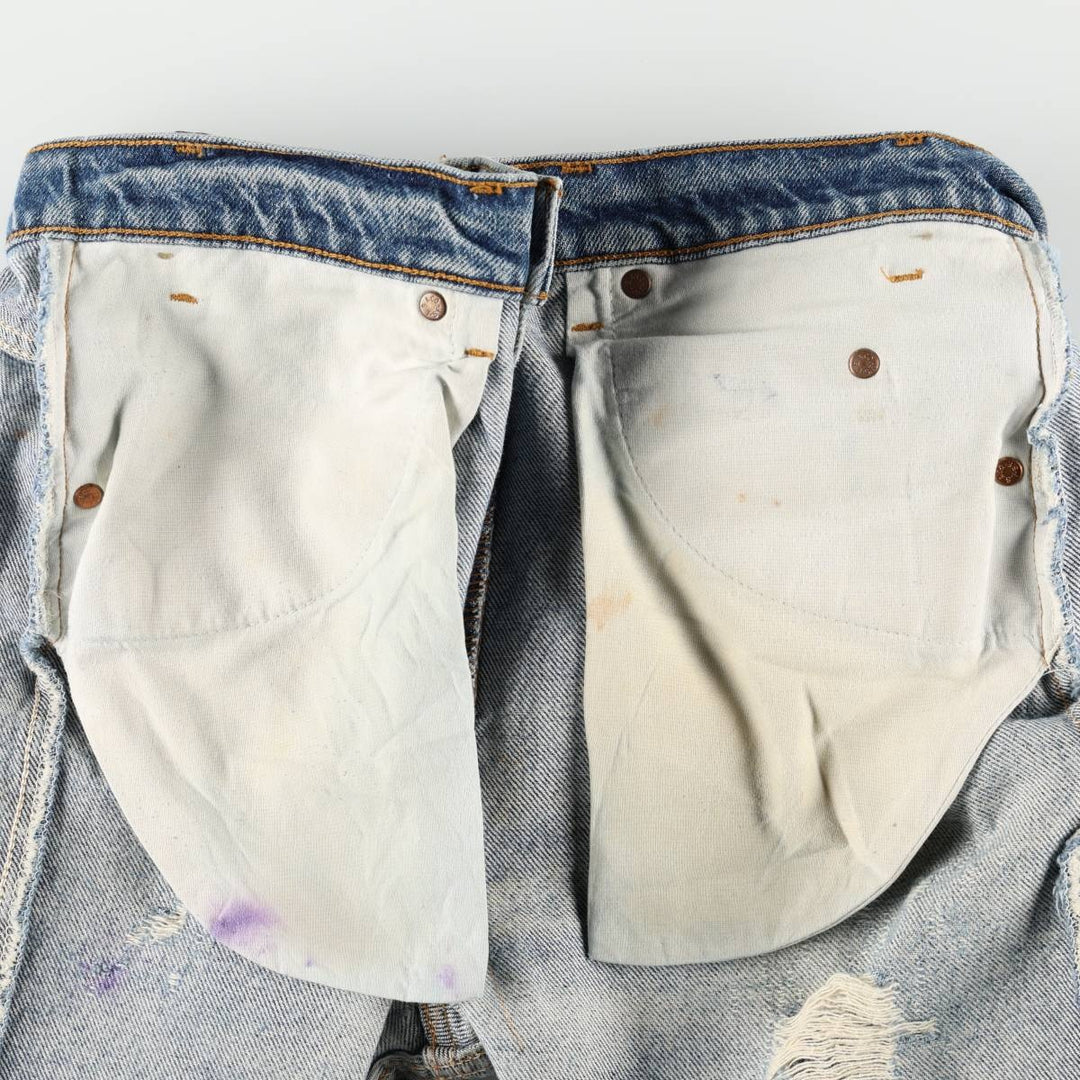 90'S Levi's 505 REGULAR FIT STRAIGHT LEG Orange Tab Tapered Denim Pants Men's W32 Vintage cotton blue type Vintage Second Hand