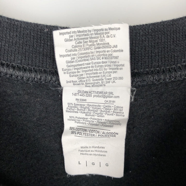 Gildan Tesla Advertising Sweatshirt (Men's Size L) cotton black type Vintage Second Hand