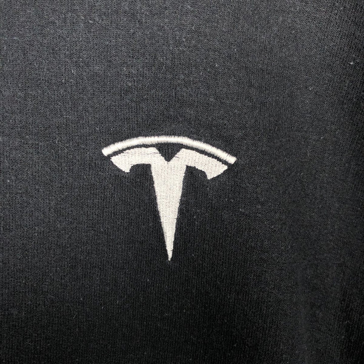 Gildan Tesla Advertising Sweatshirt (Men's Size L) cotton black type Vintage Second Hand