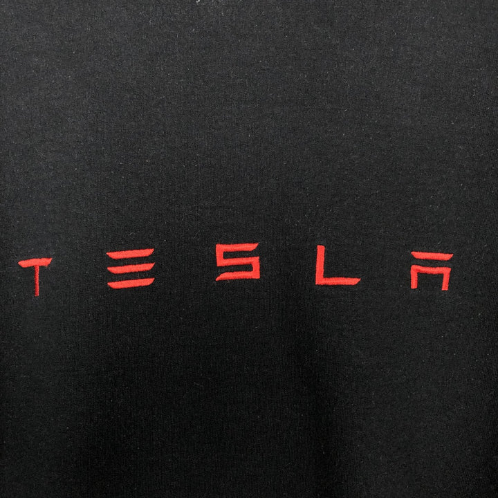 Gildan Tesla Advertising Sweatshirt (Men's Size L) cotton black type Vintage Second Hand