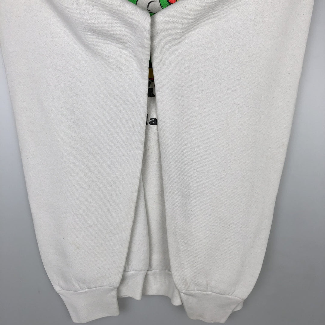 90'S Fruit of the Loom Gator's Croc & Roc advertising sweatshirt, made in USA, men's size L equivalent. cotton white type Vintage Second Hand