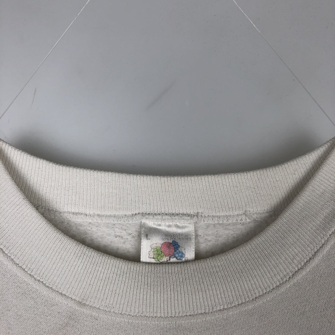 90'S Fruit of the Loom Gator's Croc & Roc advertising sweatshirt, made in USA, men's size L equivalent. cotton white type Vintage Second Hand