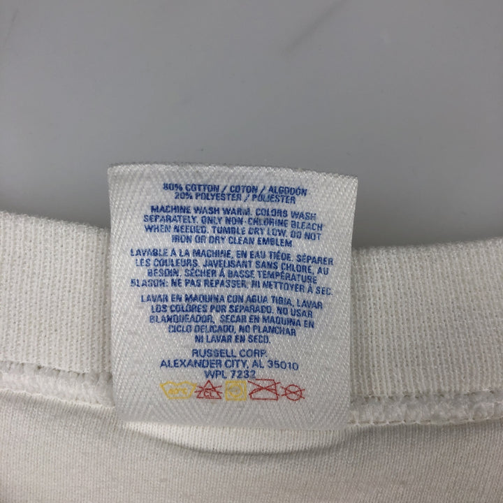 90'S JERSEYS COTTON SWEATS News Cafe Advertising Sweatshirt, Made in USA, Men's XL equivalent. cotton white type Vintage Second Hand