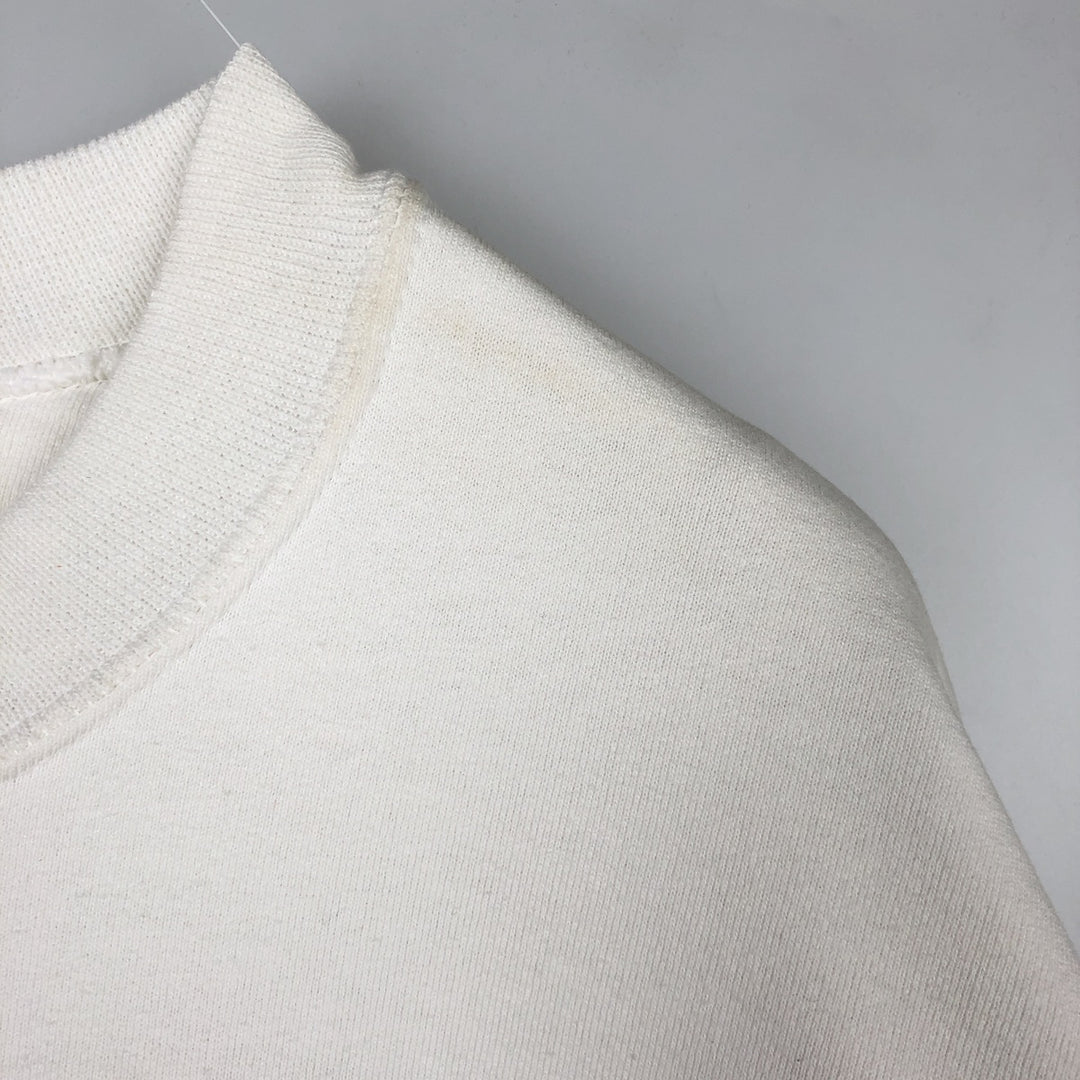 90'S JERSEYS COTTON SWEATS News Cafe Advertising Sweatshirt, Made in USA, Men's XL equivalent. cotton white type Vintage Second Hand