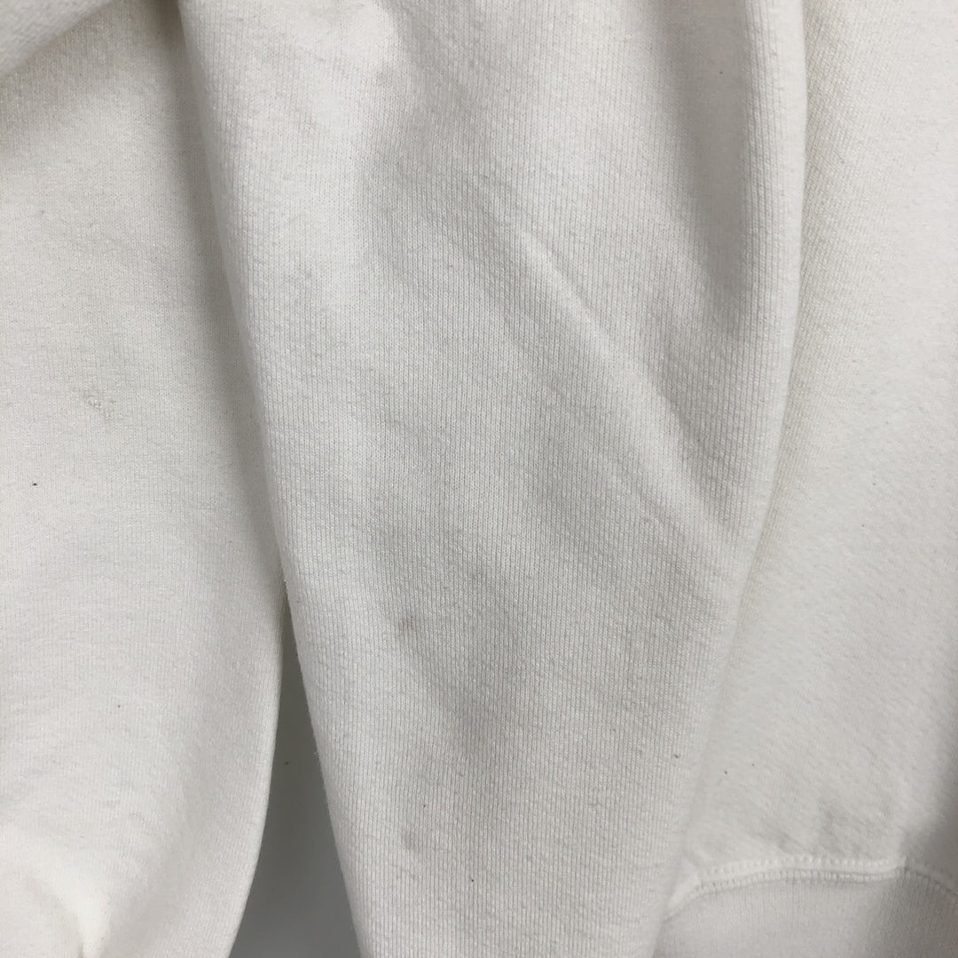 90'S JERSEYS COTTON SWEATS News Cafe Advertising Sweatshirt, Made in USA, Men's XL equivalent. cotton white type Vintage Second Hand