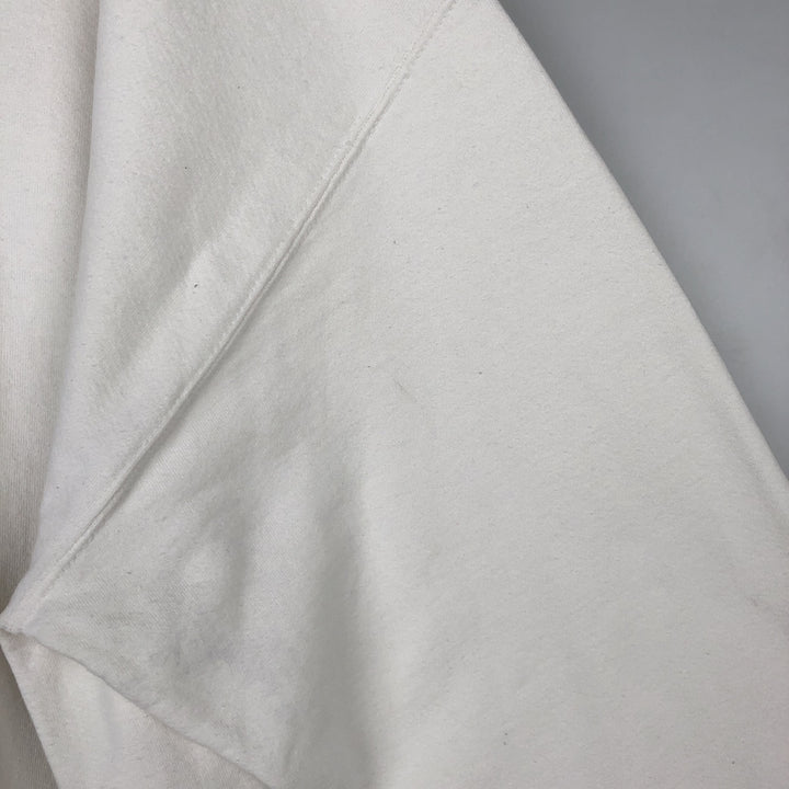 90'S JERSEYS COTTON SWEATS News Cafe Advertising Sweatshirt, Made in USA, Men's XL equivalent. cotton white type Vintage Second Hand