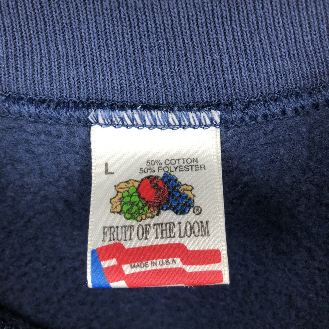 90'S Fruit of the Loom Boeing Advertising Sweatshirt, Made in USA, Men's Size L (approx.), Vintage cotton navy blue type Vintage Second Hand