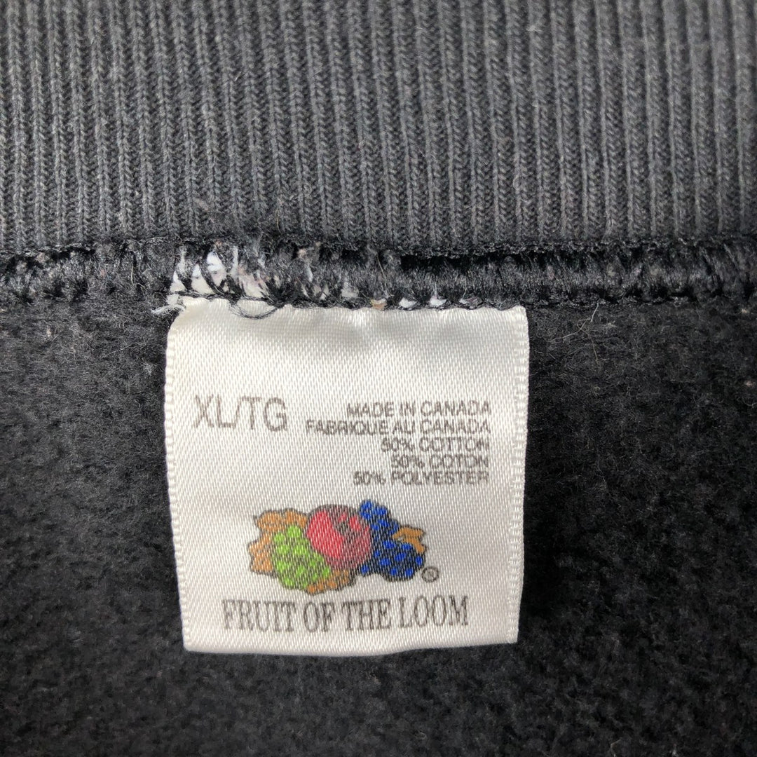 90'S Fruit of the Loom Boeing Advertising Sweatshirt, Made in Canada, Men's XL equivalent, Vintage cotton black type Vintage Second Hand