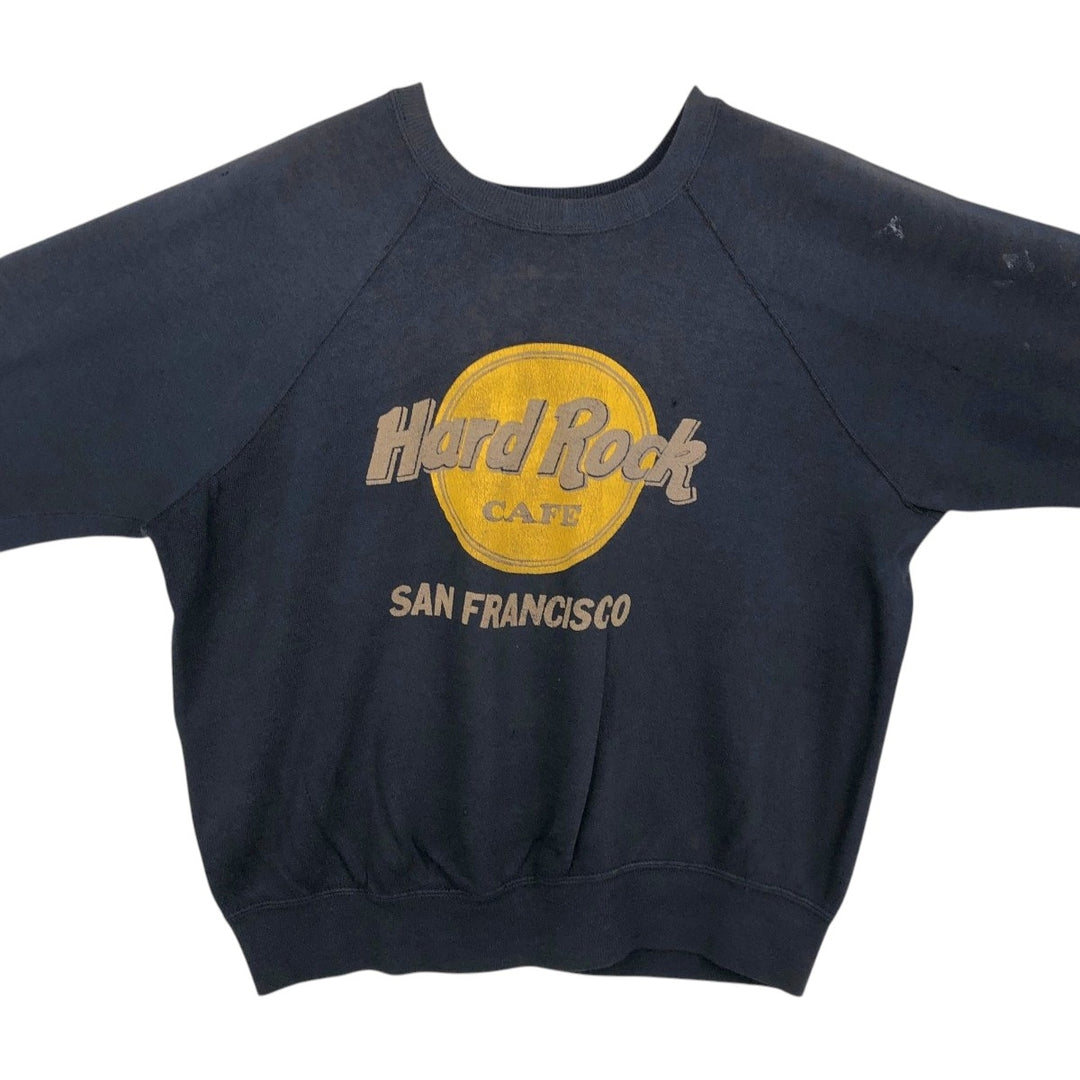 80s-90'S Bassett Walker Hard Rock Cafe Advertising Sweatshirt, Men's Size L (approx.), Vintage unclear black type Vintage Second Hand