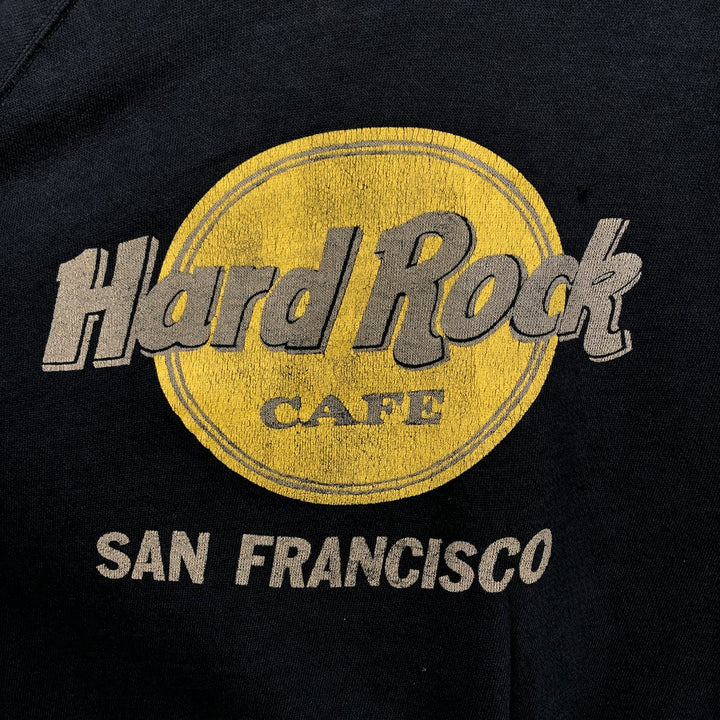 80s-90'S Bassett Walker Hard Rock Cafe Advertising Sweatshirt, Men's Size L (approx.), Vintage unclear black type Vintage Second Hand