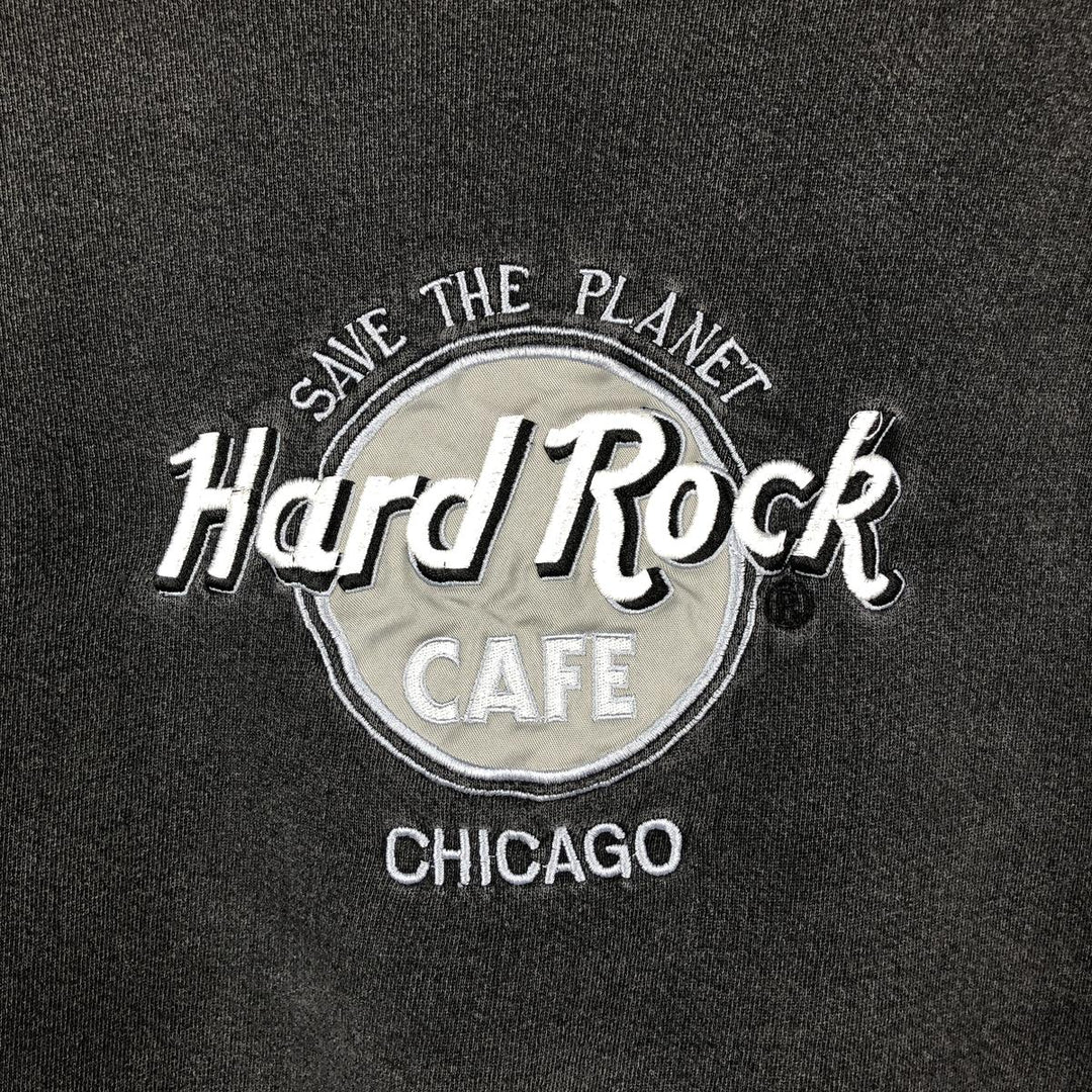 HARD ROCK CAFE Advertising Sweatshirt, Made in USA, Men's Size M cotton Charcoal Vintage Second Hand