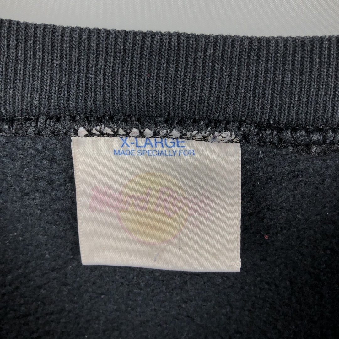 HARD ROCK CAFE Advertising Sweatshirt, Men's Size XL polyester black type Vintage Second Hand