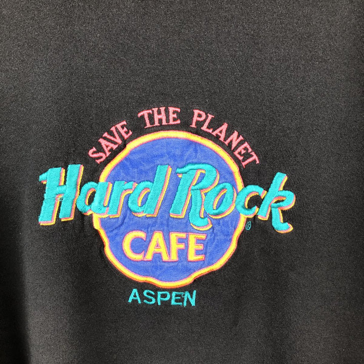 HARD ROCK CAFE Advertising Sweatshirt, Made in USA, Men's XL cotton black type Vintage Second Hand
