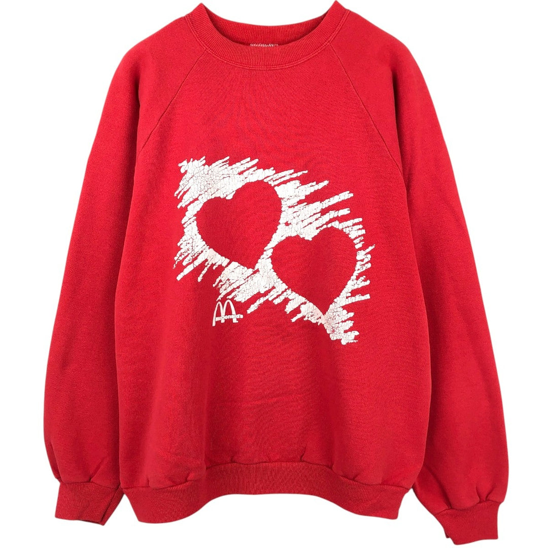 90s-00'S Hanes ACTIVEWEAR Advertising Sweatshirt, Men's XL equivalent, Vintage cotton red type Vintage Second Hand