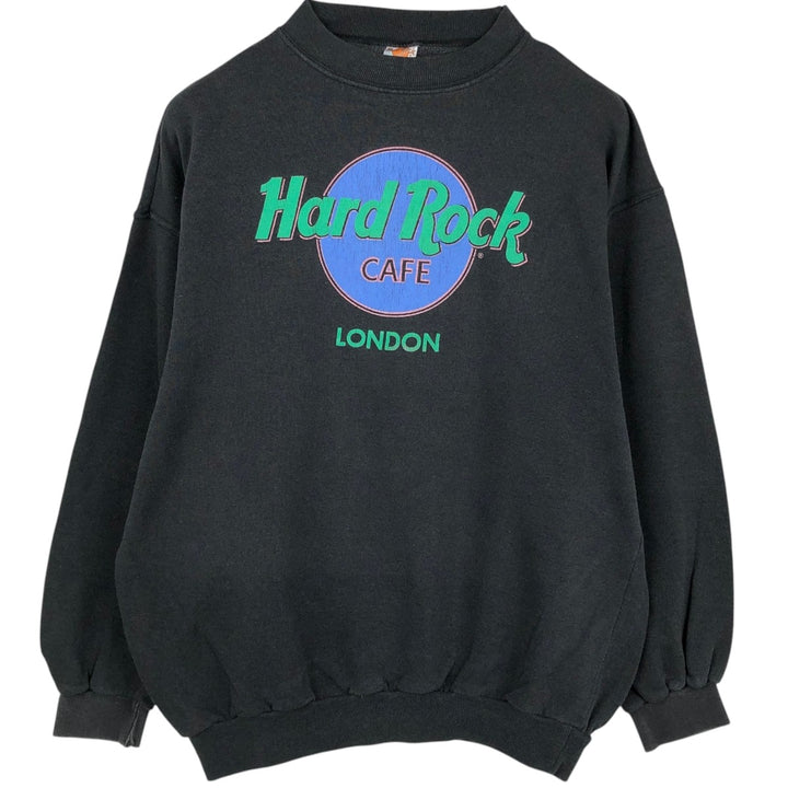 HARD ROCK CAFE Advertising Sweatshirt, Men's Size L cotton black type Vintage Second Hand