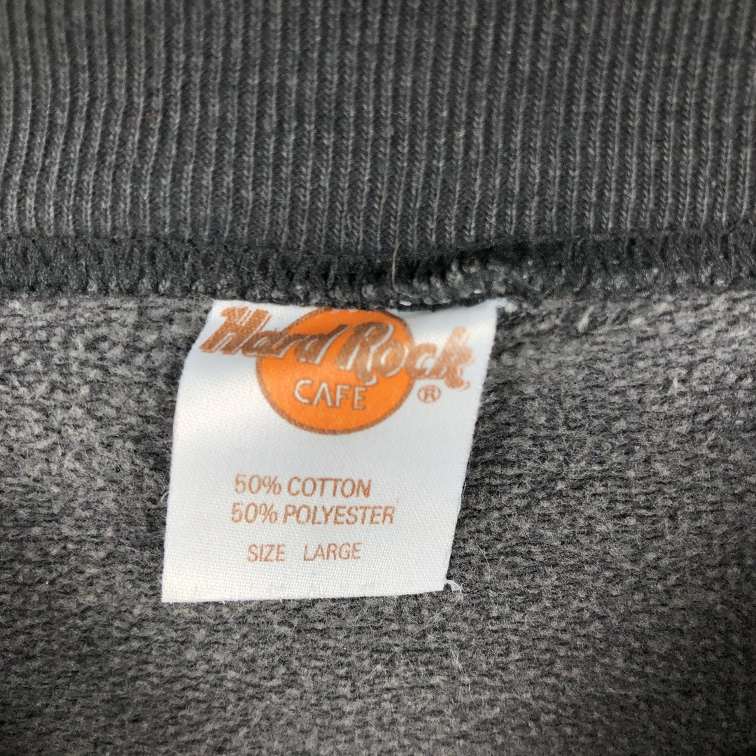 HARD ROCK CAFE Advertising Sweatshirt, Men's Size L cotton black type Vintage Second Hand