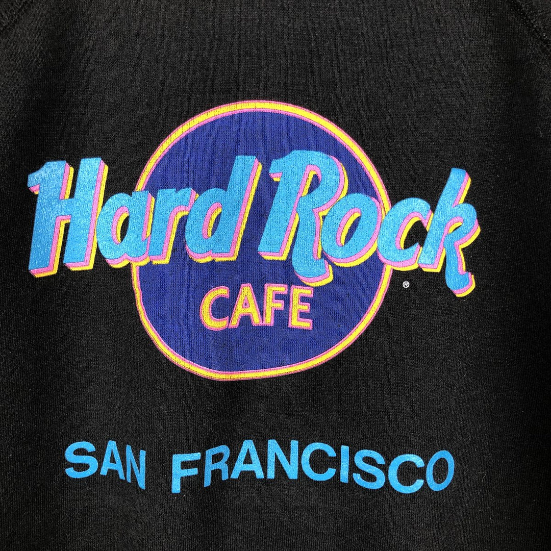 Vintage 90'S Hanes Hard Rock Cafe Advertising Sweatshirt, Made in USA, Men's XL cotton black type Vintage Second Hand