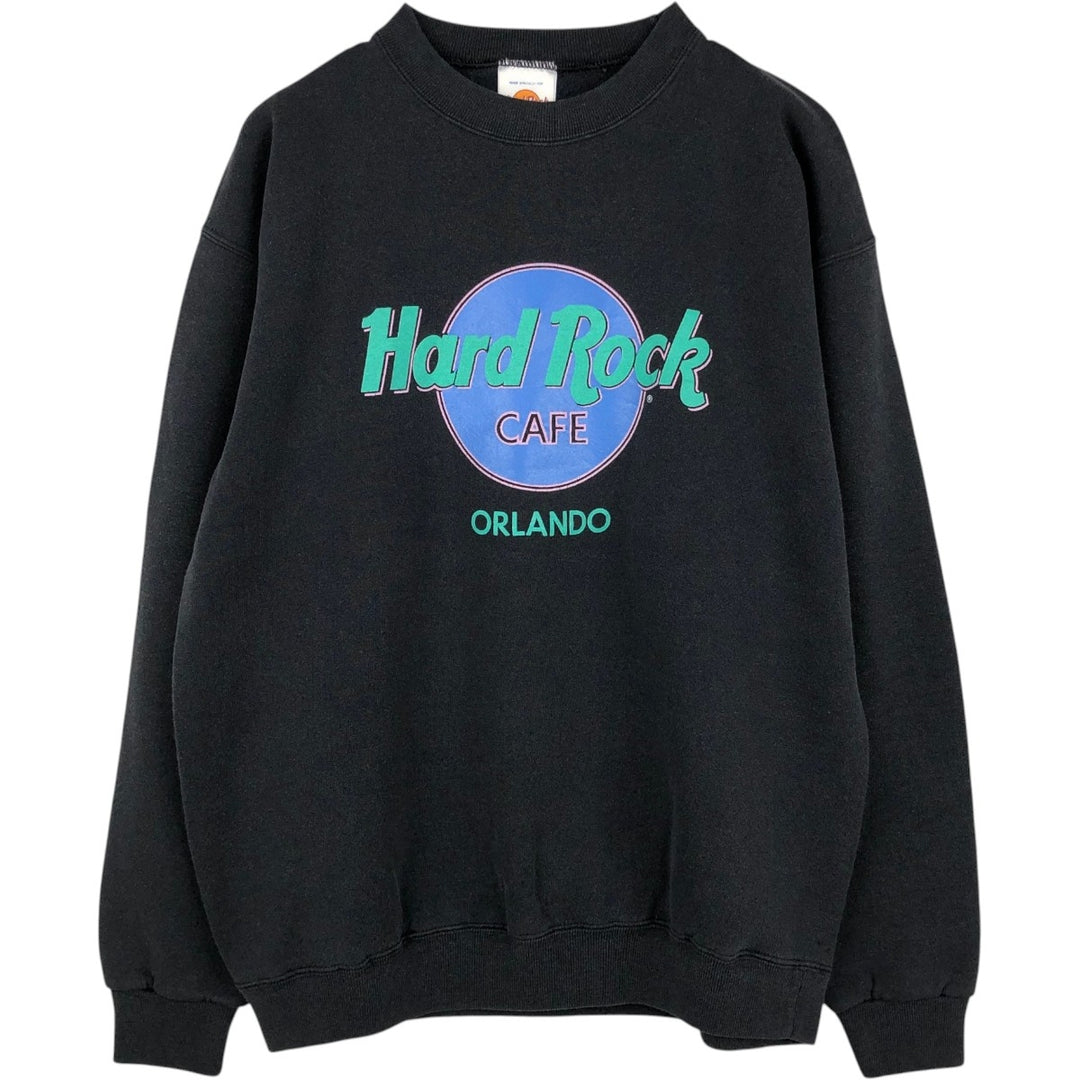 HARD ROCK CAFE Advertising Sweatshirt, Men's Size L polyester black type Vintage Second Hand