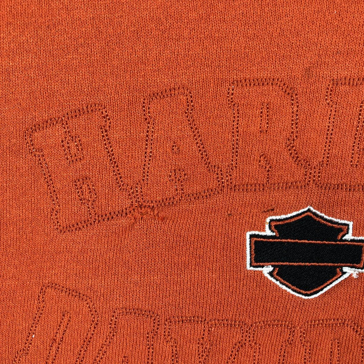 00'S Harley-Davidson Advertising Sweatshirt, Men's L size unclear orange type Vintage Second Hand