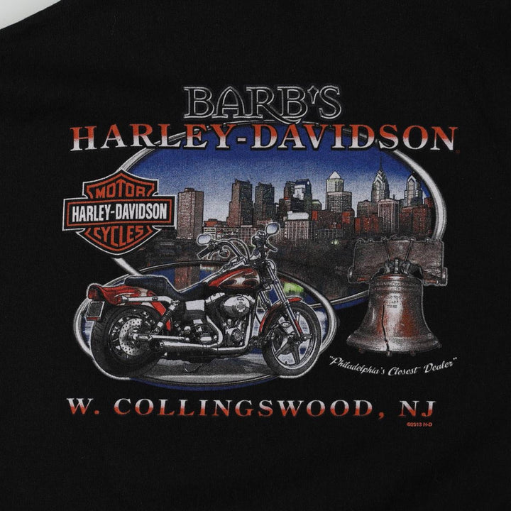Harley-Davidson Advertising Sweatshirt (Men's Size XL) cotton black type Vintage Second Hand